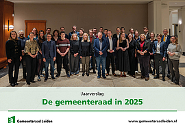 Cover jaarverslag gemeenteraad met alle raadsleden